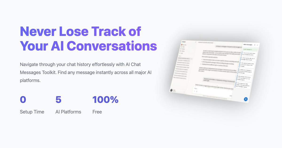 AI Chat Messages Toolkit - Navigate Your AI Conversations
